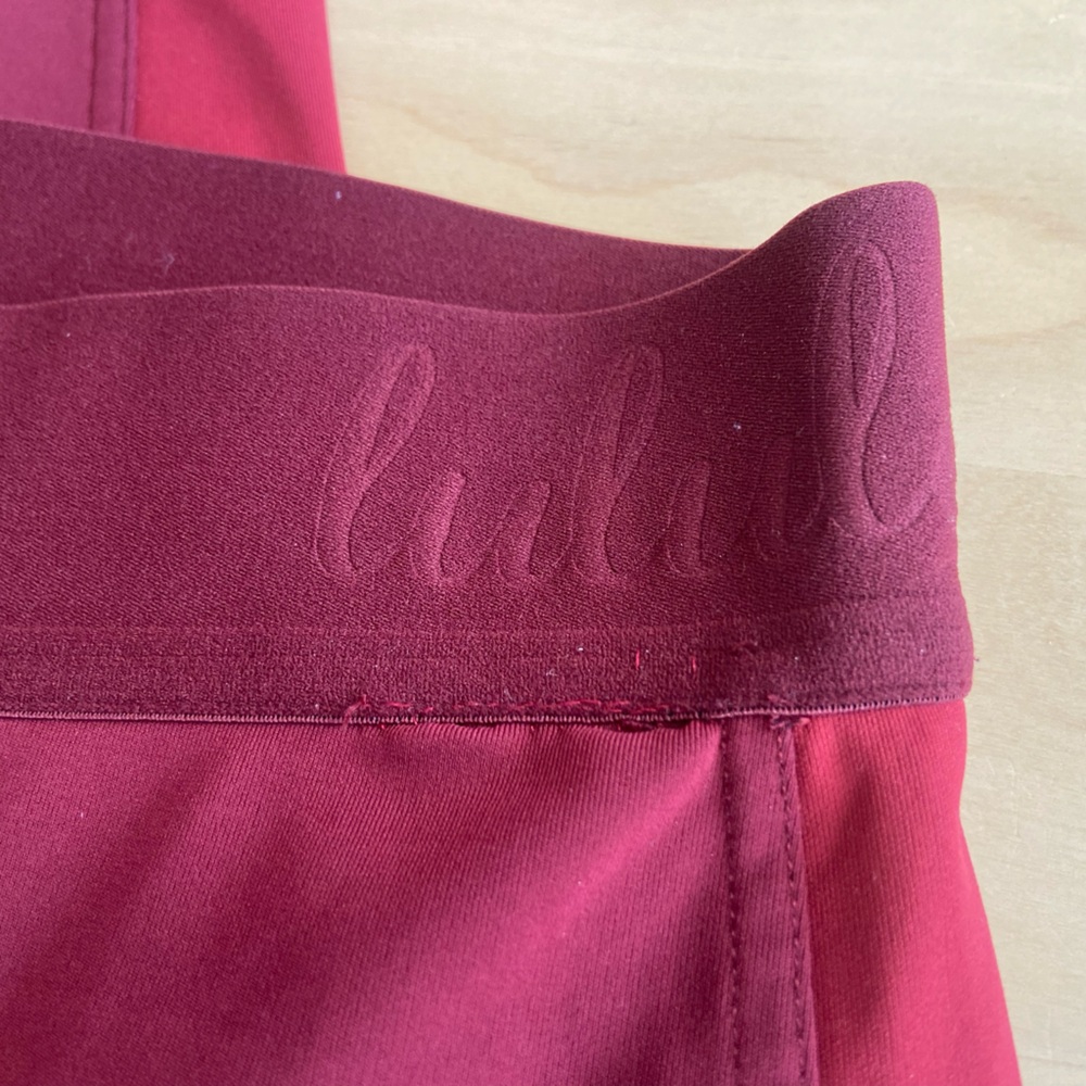 Lululemon Box it Out Tights/Leggings /w Pockets Size 8 Dot Confirmed Deep Rouge - Picture 3 of 11